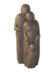 Couple With One Child - Colour Steel